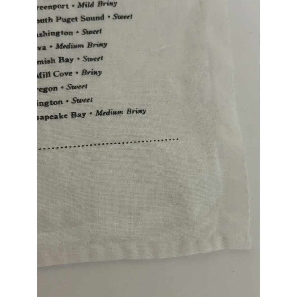 Sir Madam NORTH AMERICAN OYSTERS Pure Linen Tea Towel